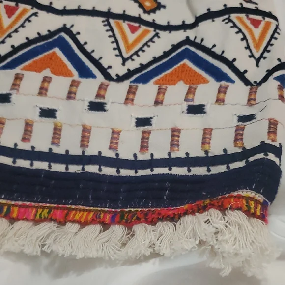 NWT Anthropologie White Midi Dress with Multicolor Embroidery - Picture 5 of 6